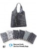 Geometric Pattern Reusable Foldable Shopping Bags W/ Zipper(6 pcs)